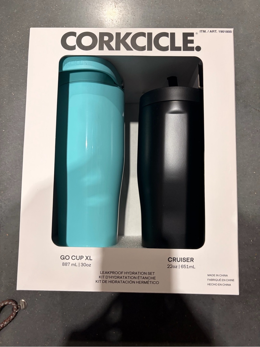 Corkcicle Insulated Stainless Steel go cup xl 30oz+cruiser 22 oz duo set